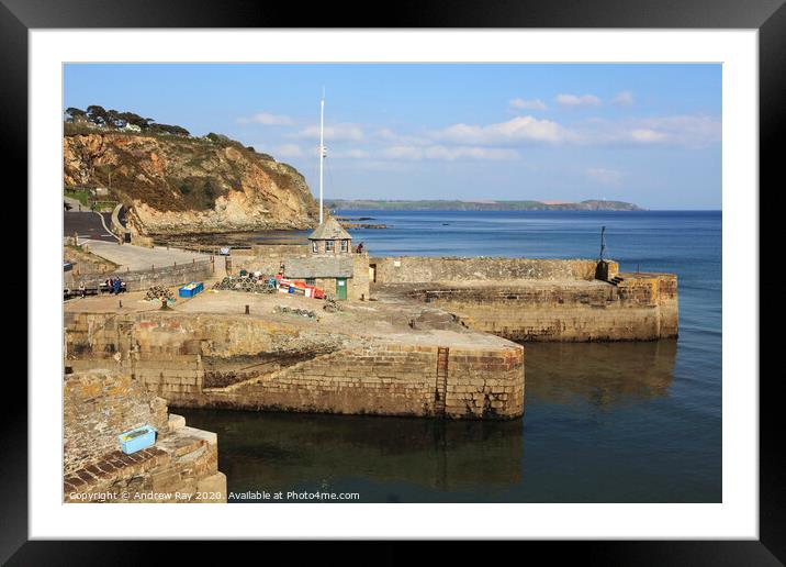 Harbours Walls (Charlestown) Framed Mounted Print by Andrew Ray
