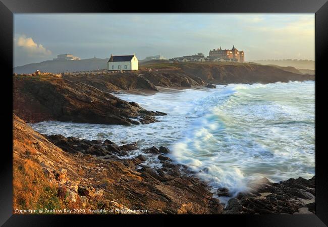 Towan Head View (Newquay) Framed Print by Andrew Ray