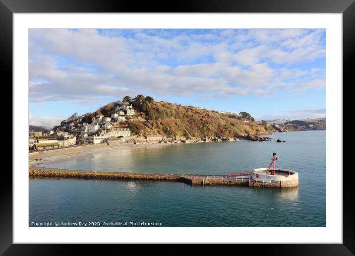 Winters morning (Looe) Framed Mounted Print by Andrew Ray
