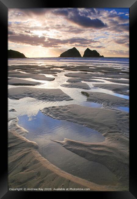 The Carters (Holywell Bay) Framed Print by Andrew Ray