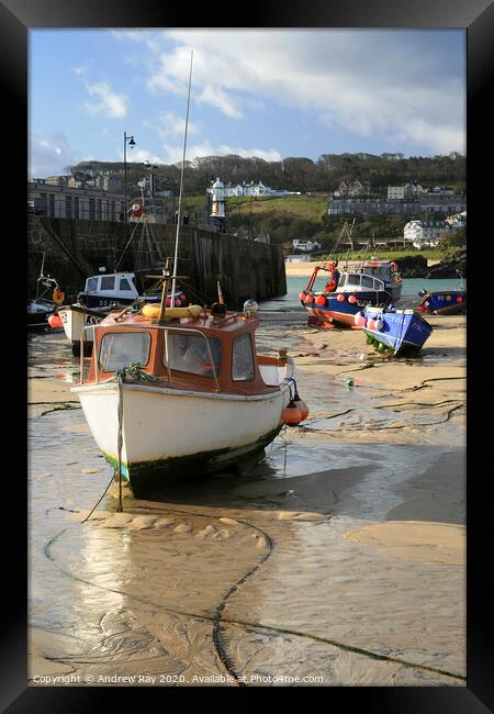 Boats at St Ives Framed Print by Andrew Ray