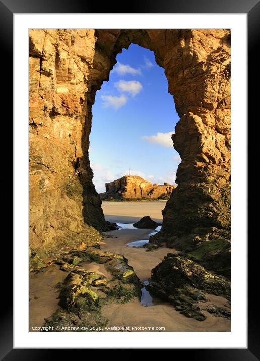 The Arch (Perranporth) Framed Mounted Print by Andrew Ray