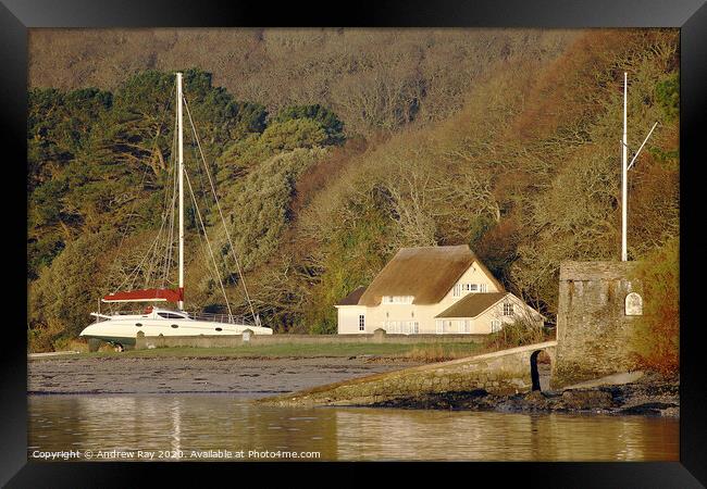 Bar Beach (Helford Passage) Framed Print by Andrew Ray
