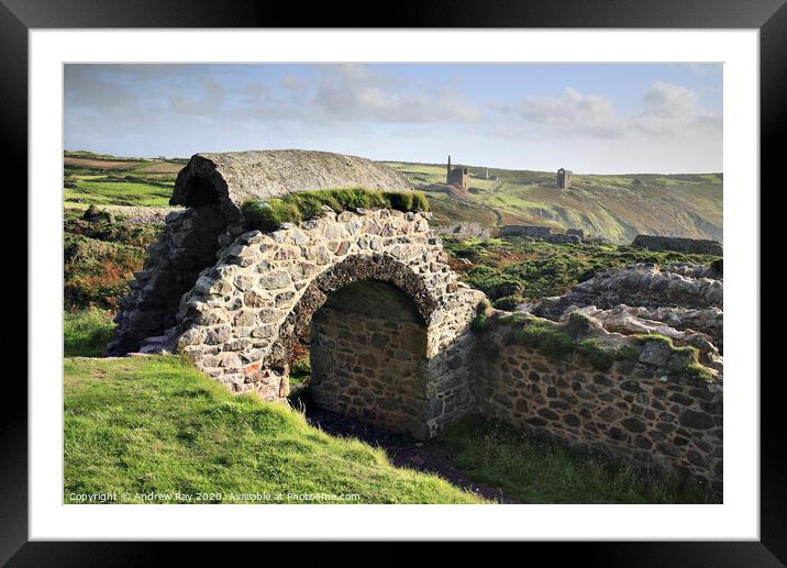 Mine workings (Botallack) Framed Mounted Print by Andrew Ray