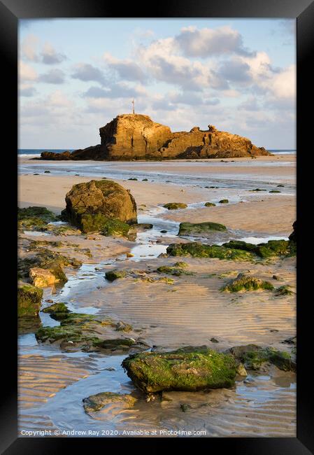 Chapel Rock (Perranporth) Framed Print by Andrew Ray