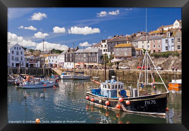 Mevagissey Harbour Framed Print by Andrew Ray