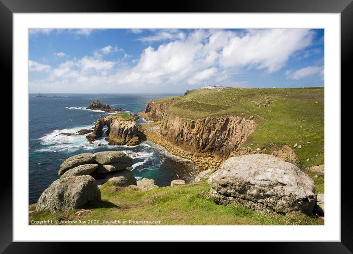 Land's End Framed Mounted Print by Andrew Ray
