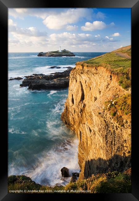 Godrevy Point Framed Print by Andrew Ray