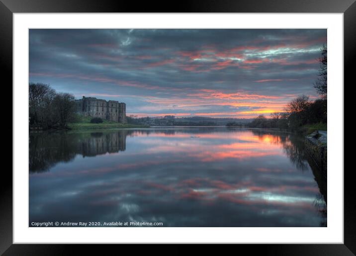 Carew Reflections Framed Mounted Print by Andrew Ray