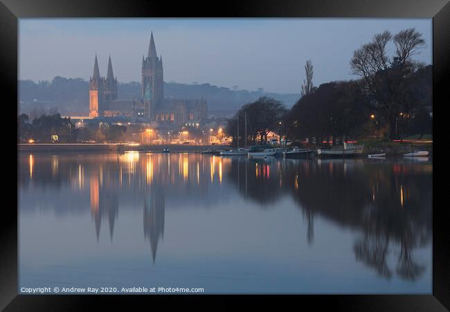 Twilight Reflections (Truro) Framed Print by Andrew Ray