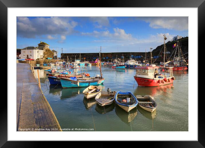 Mevagissey Framed Mounted Print by Andrew Ray