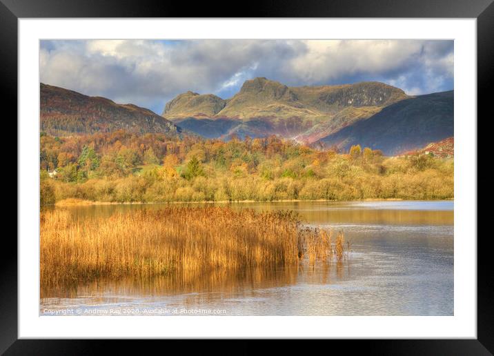 Elterwater Framed Mounted Print by Andrew Ray