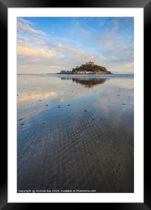 Marazion Beach Framed Mounted Print by Andrew Ray