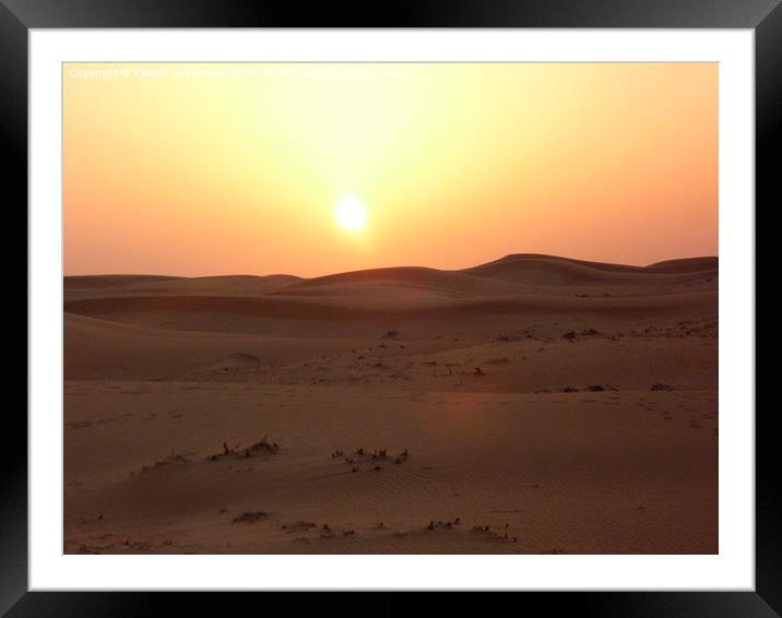  The Desert Framed Mounted Print by Yasmin Jeevanjee