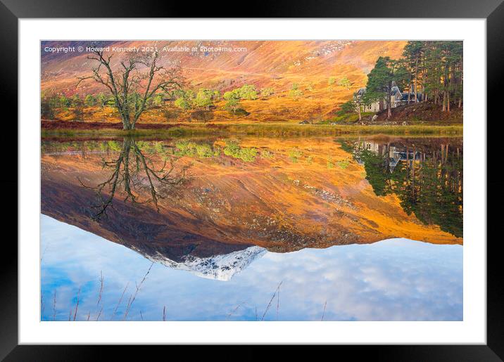 Still water reflections Loch Affric Framed Mounted Print by Howard Kennedy