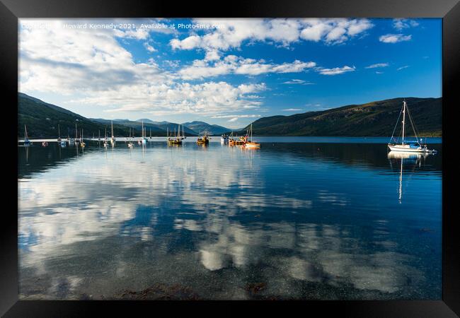 Early morning reflections on Loch Broom Framed Print by Howard Kennedy