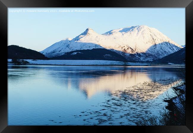 Pap of Glencoe in Winter Framed Print by Howard Kennedy