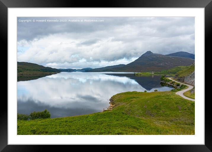 Loch Assynt and Quinag, Sutherland, Scotland Framed Mounted Print by Howard Kennedy