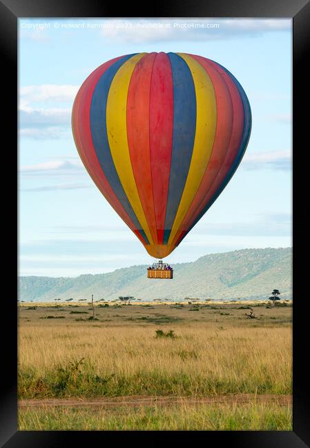 Balloon flight over the Masai Mara Framed Print by Howard Kennedy