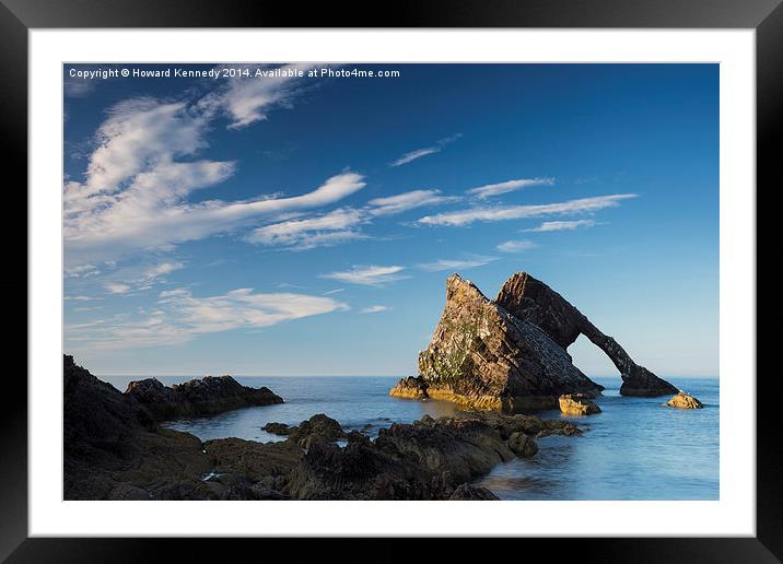 Evening light on Bowfiddle Rock Framed Mounted Print by Howard Kennedy