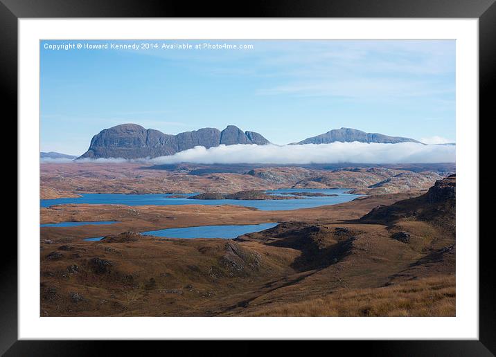 Suilven from the foothills of Stac Pollaidh Framed Mounted Print by Howard Kennedy