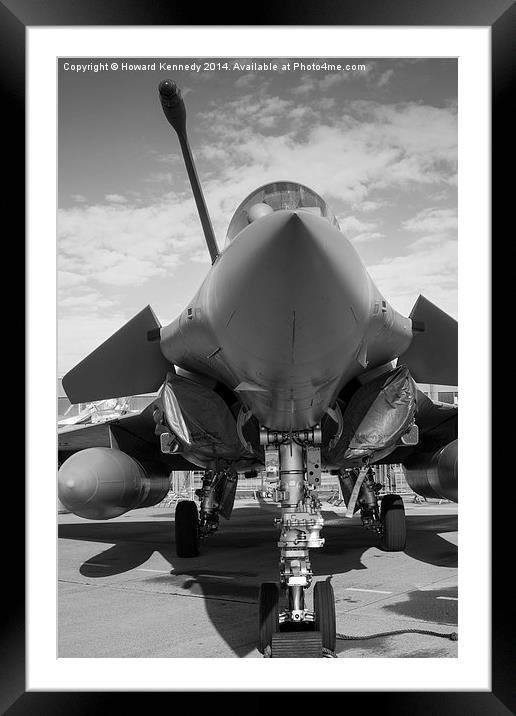 Dassault Rafale head on Framed Mounted Print by Howard Kennedy