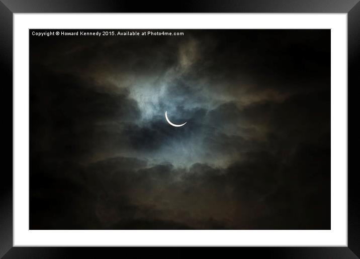 Solar Eclipse Framed Mounted Print by Howard Kennedy
