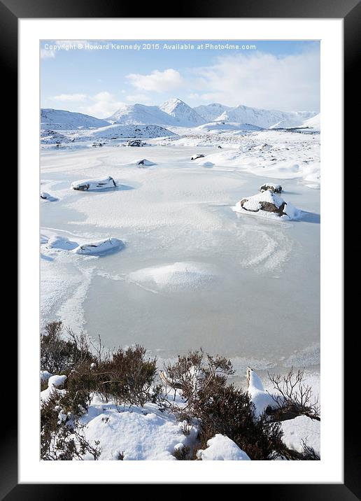 Frozen Loch Ba Framed Mounted Print by Howard Kennedy