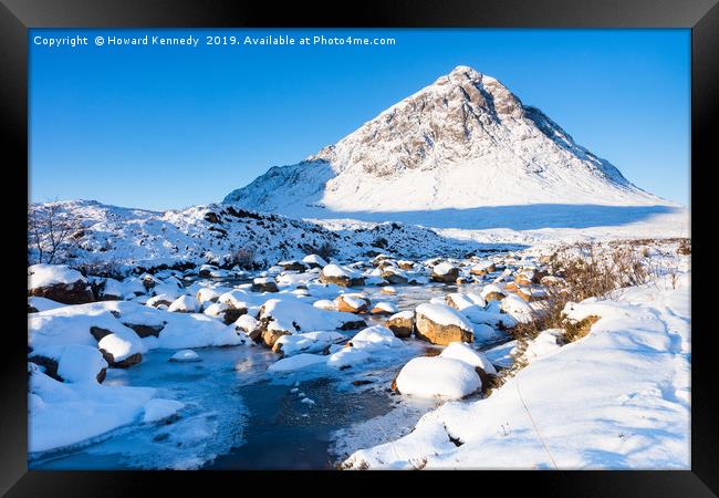 Winter in the Highlands Framed Print by Howard Kennedy