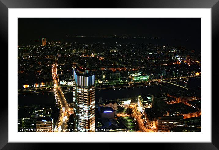Frankfurt by Night Framed Mounted Print by Paul Piciu-Horvat