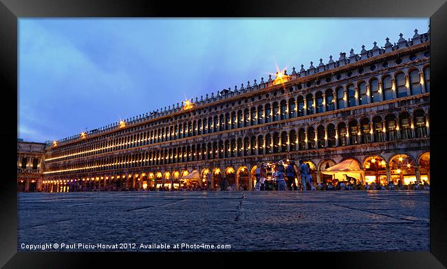 Evening @ Saint Mark's square Framed Print by Paul Piciu-Horvat