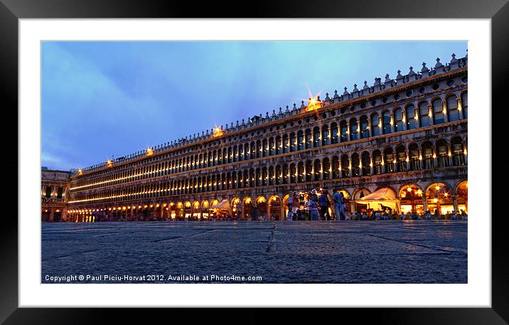 Evening @ Saint Mark's square Framed Mounted Print by Paul Piciu-Horvat