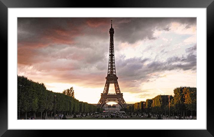 View from Champs des Mars Framed Mounted Print by Paul Piciu-Horvat