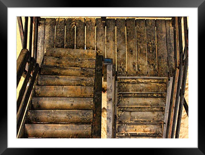 Wooden Stairs Framed Mounted Print by Paul Piciu-Horvat
