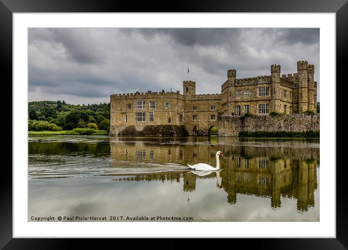The Swan at Leeds Castle Framed Mounted Print by Paul Piciu-Horvat