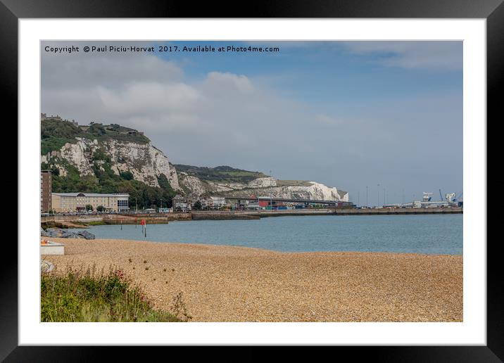 White Cliffs of Dover - view from the beach Framed Mounted Print by Paul Piciu-Horvat