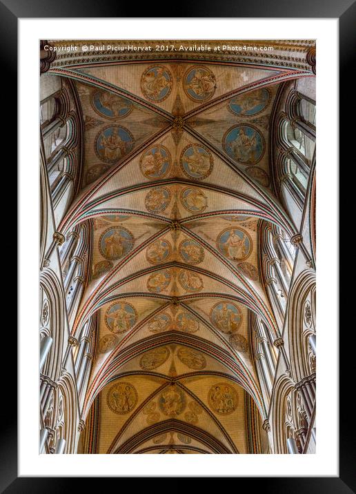 Salisbury Cathedral - ceiling Framed Mounted Print by Paul Piciu-Horvat