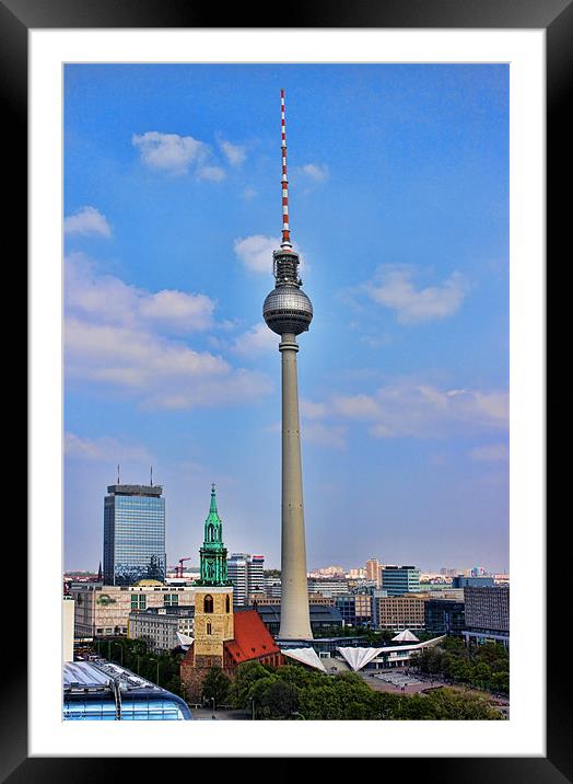 Fernsehturm (TV Tower) Framed Mounted Print by Paul Piciu-Horvat