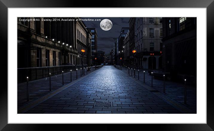  Moon City Framed Mounted Print by Ali  Daisley