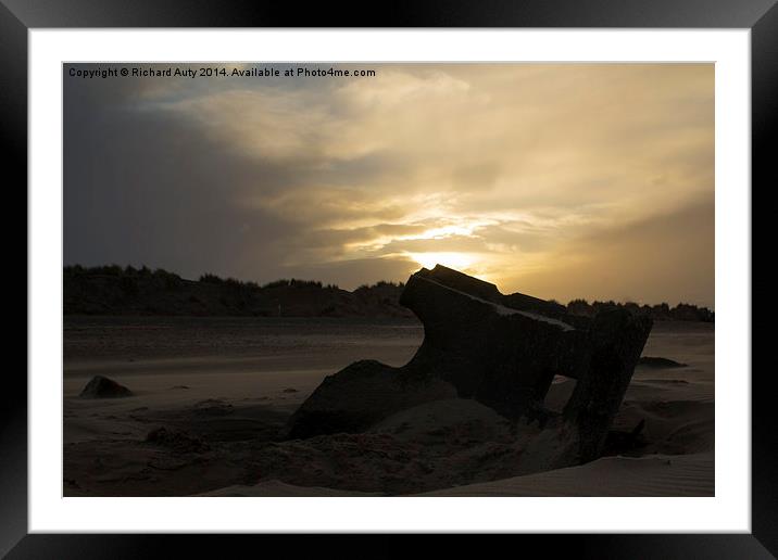  Debris in the sand Framed Mounted Print by Richard Auty