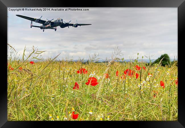  Lancaster Bomber Framed Print by Richard Auty