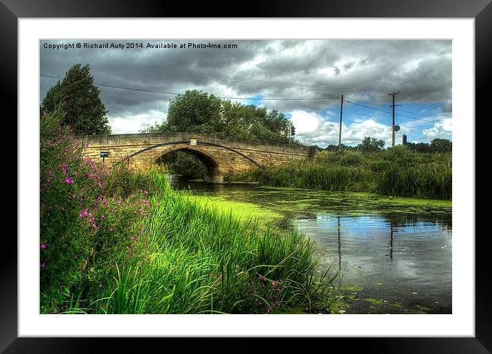 Tranquil Bridge Framed Mounted Print by Richard Auty