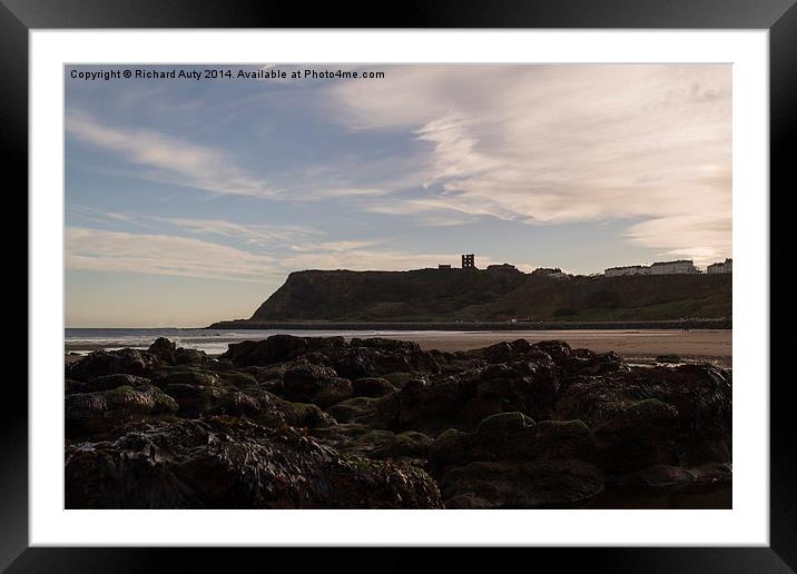  Rock pools at Scarborough Framed Mounted Print by Richard Auty