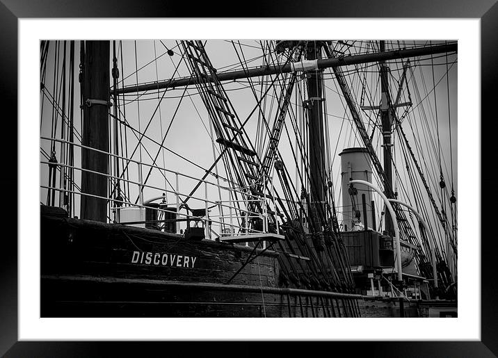 RRS Discovery Framed Mounted Print by Stuart Sinclair