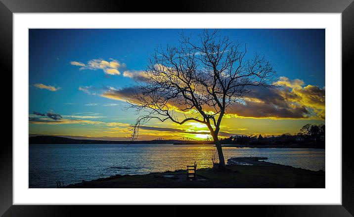  Sunset on the Forth Framed Mounted Print by Stuart Sinclair