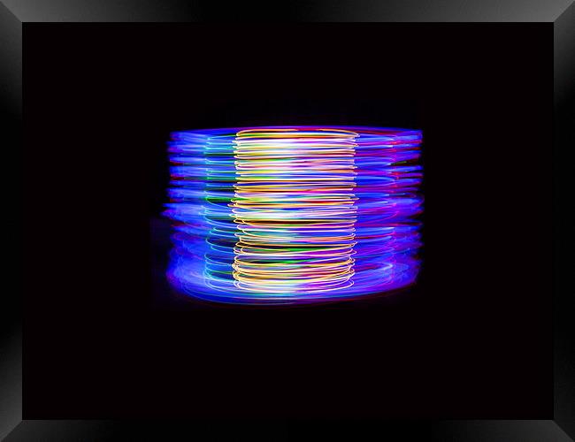 Light Tube - Painting with light Framed Print by Simon Rutter