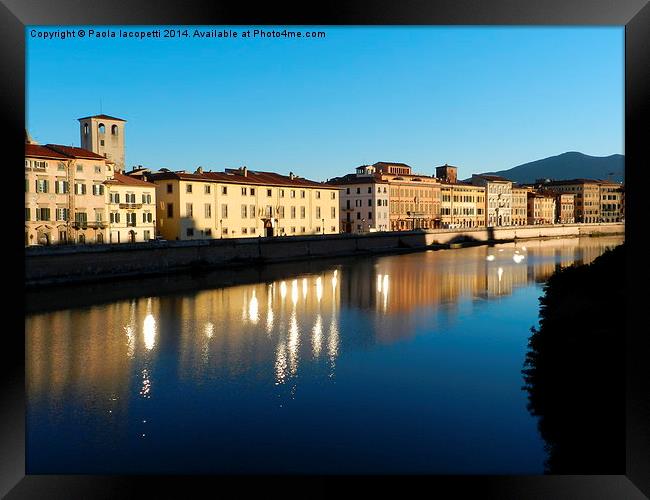  Special effects on Arno River, Pisa Framed Print by Paola Iacopetti
