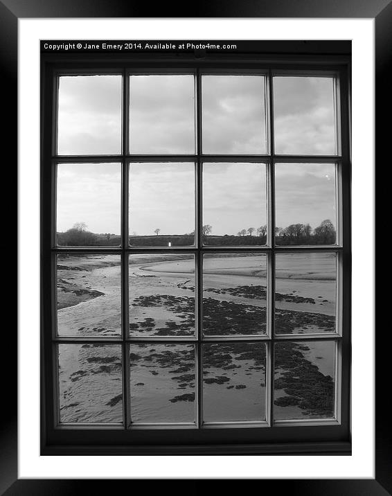  View from Water Mill at Carew Framed Mounted Print by Jane Emery