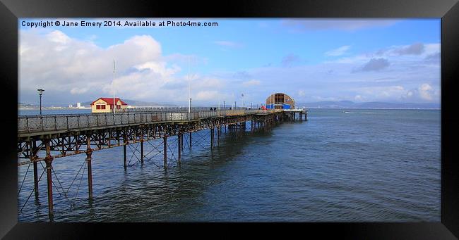  Mumbles Pier and New Lifeboat House Framed Print by Jane Emery