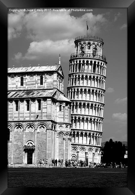 Leaning Tower of Pisa Framed Print by Jane Emery